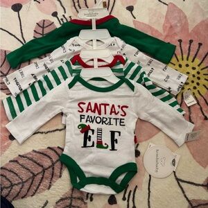 NWT 4PC Koala Baby Newborn Holiday Play Sleep Onesies